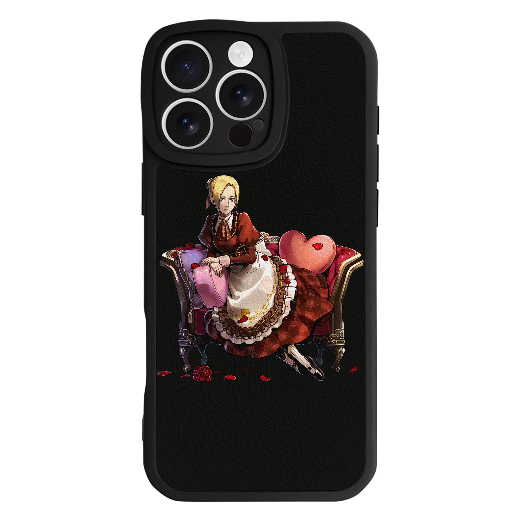 （画像用） 進撃の巨人 アニ・レオンハート Attack on Titan Annie Leonhart 【iPhone 16シリーズ対応】シリコンスマホケース（レザー調） 材質：シリコン